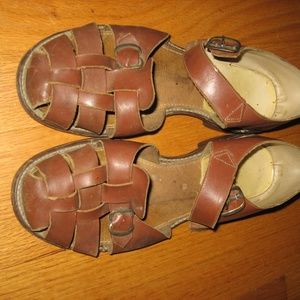 Men's Vintage All Leather Sandals Size 10